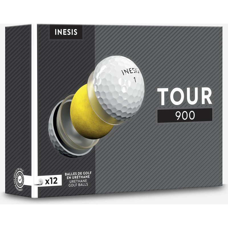 Golfbälle Inesis Tour 900 12 Stück weiss