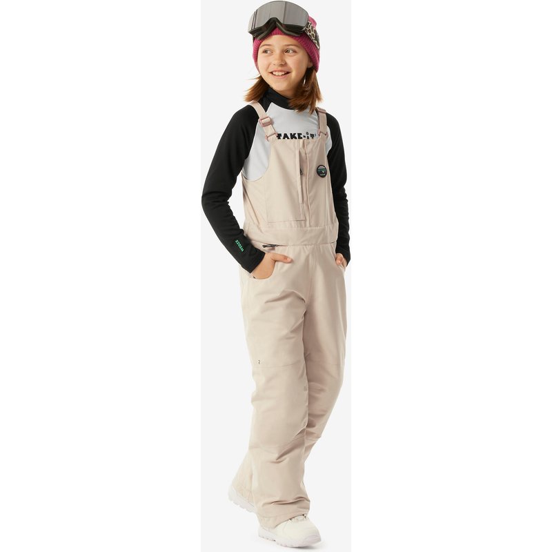 Snowboardhose Latzhose Kinder Piste - 500 weiss