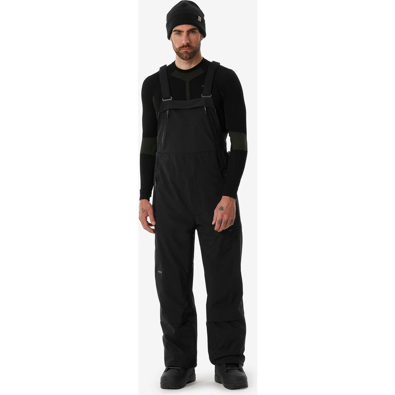 Snowboardhose Latzhose Herren wasserdicht - 900 schwarz