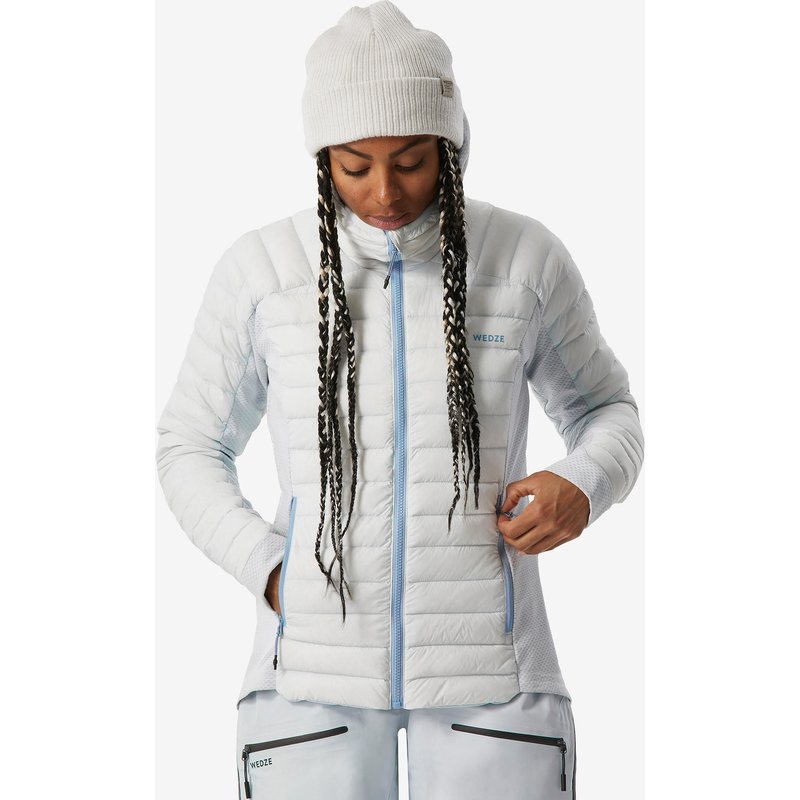 Skijacke Daunenjacke Damen - FR900 eisblau