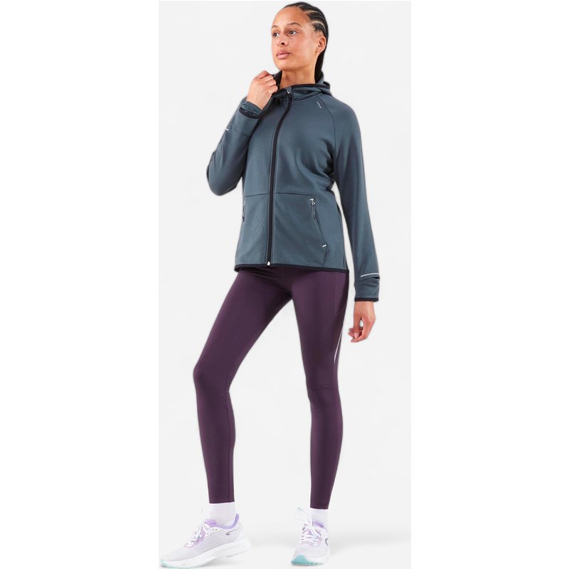 Lauftights lang Damen - Run 500 Warm aubergine