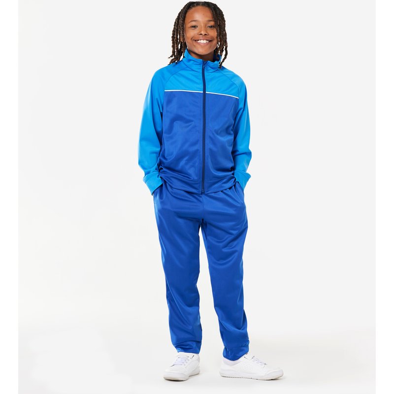 Trainingsanzug Kinder - blau/weiss