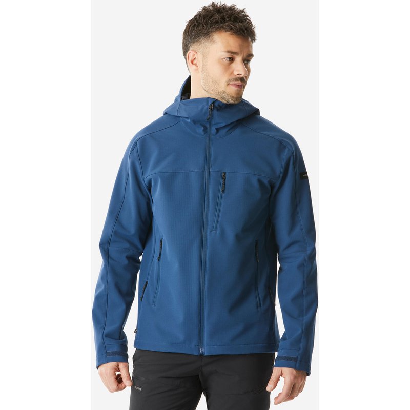 Softshelljacke Herren winddicht Trekking - MT500 blau
