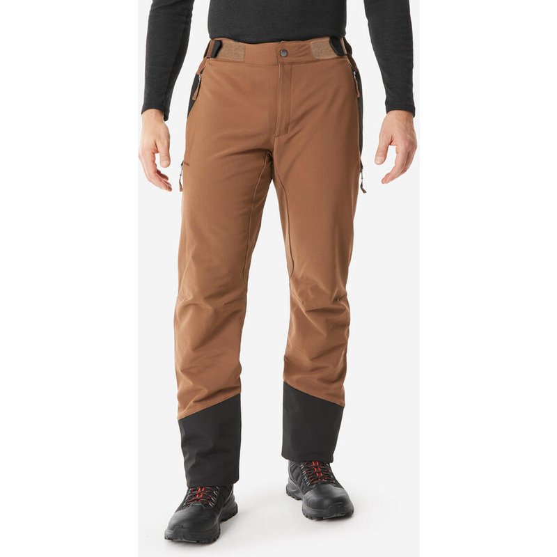 Wanderhose Herren warm wasserabweisend belüftet Winterwandern - SH500 braun