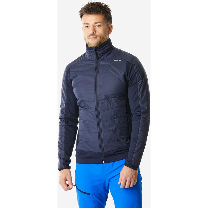 Fleecejacke Herren Hybridjacke warm Winterwandern - MH900 Mountain blau