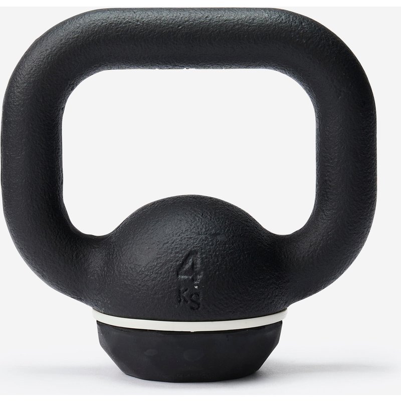 Kugelhantel Kettlebell Gusseisen teilweise recycelt Basis aus Gummi 4 kg