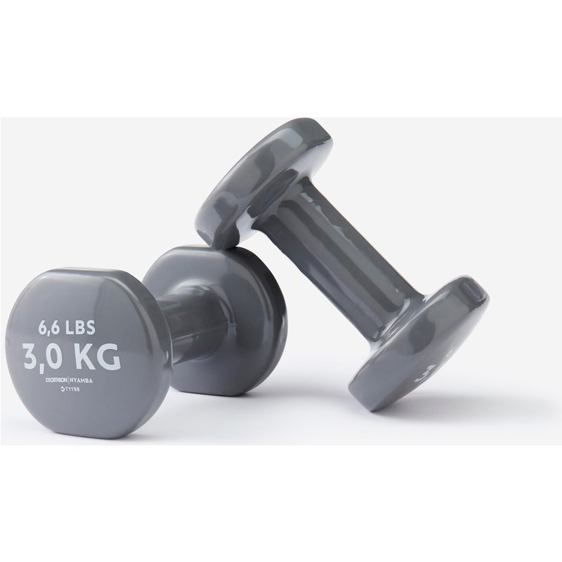 Hantelset Gusseisen teilweise recycelt 2 × 3 kg - grau