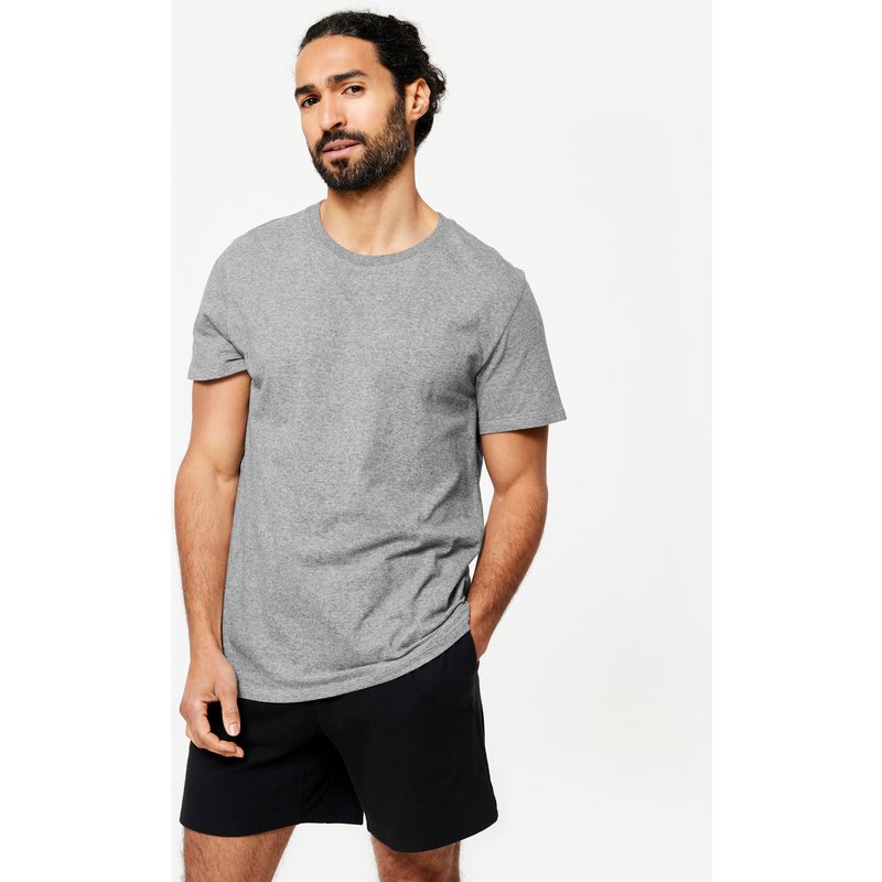 T-Shirt Herren Baumwolle - 100 Sportee grau