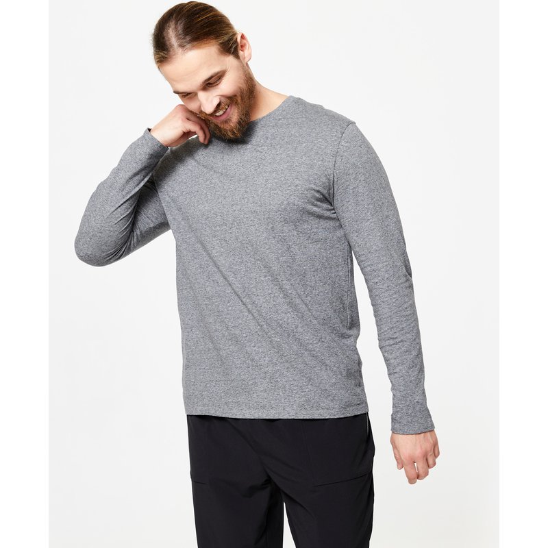 Langarmshirt Herren - grau