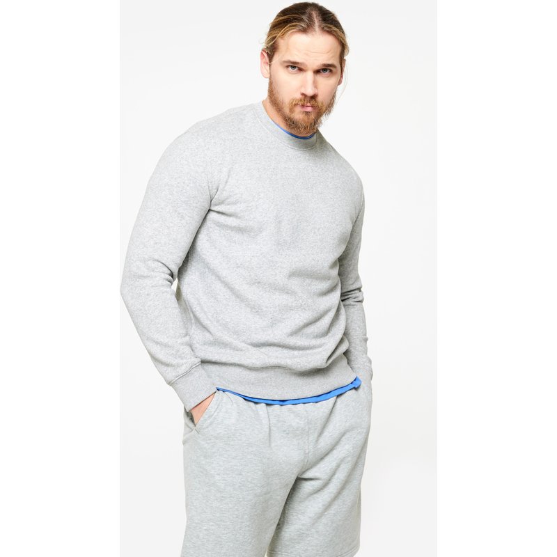 Sweatshirt Herren warm Baumwolle - grau