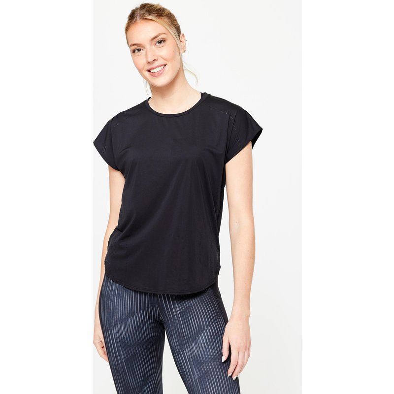 T-Shirt Damen weit - schwarz