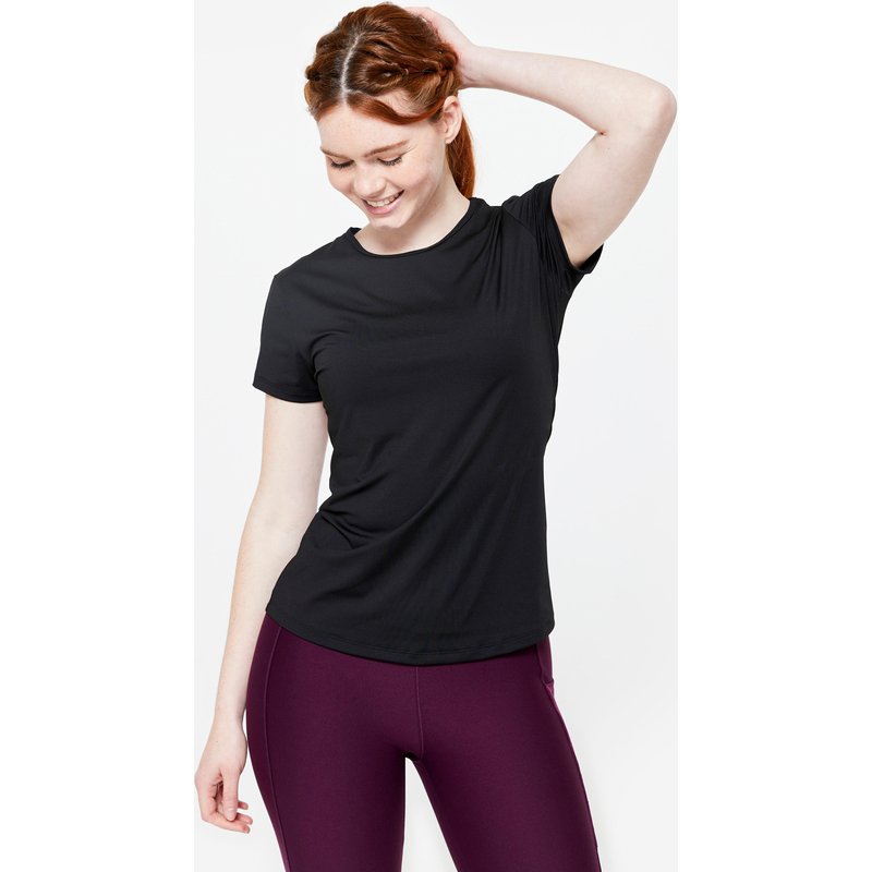 T-Shirt Fitness Cardio Damen - schwarz