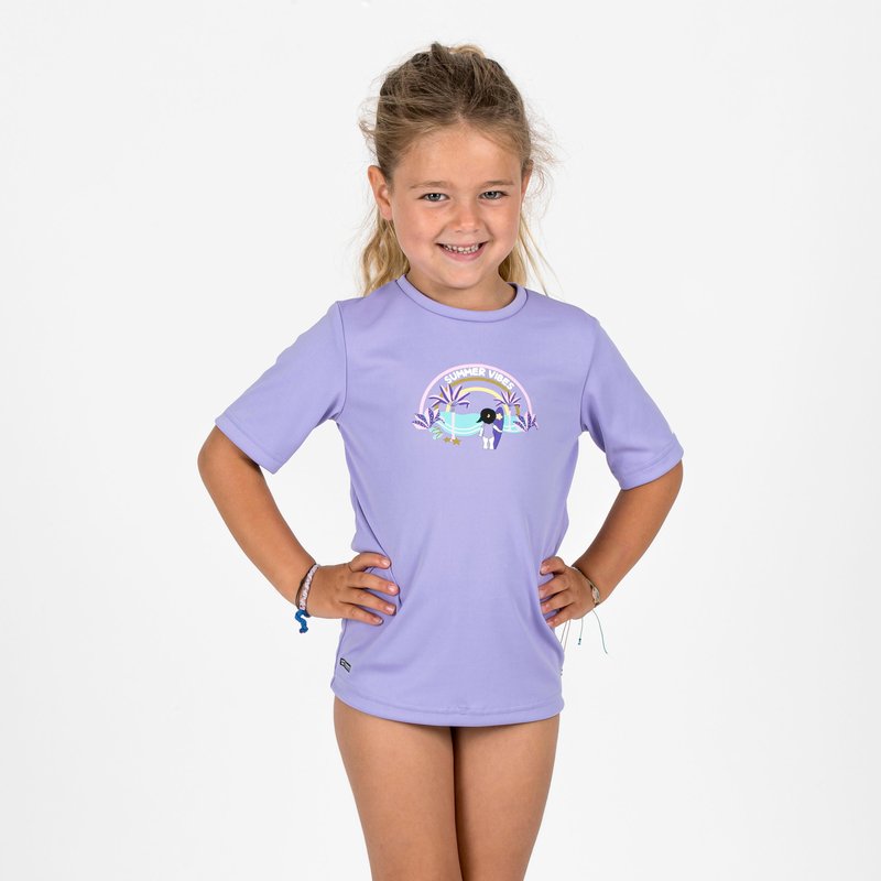 UV-Shirt Kinder UV-Schutz 50+ violett