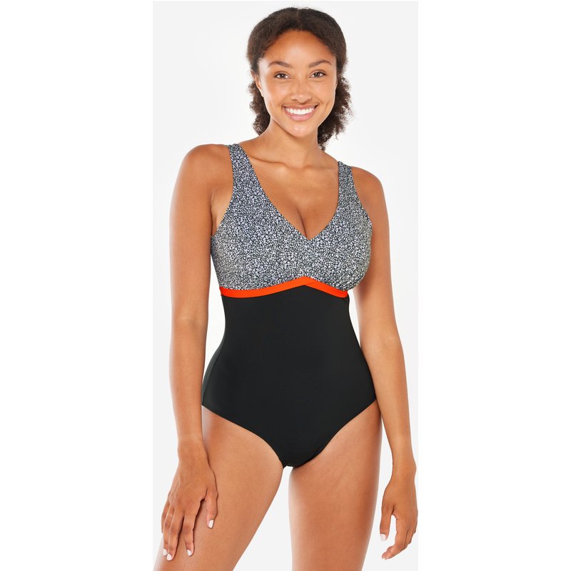 Badeanzug Damen Aquafitness - Rosy schwarz