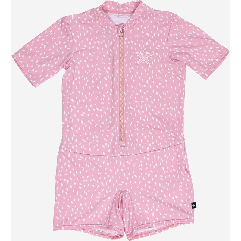 Schwimmanzug Baby kurzarm Shorts - rosa