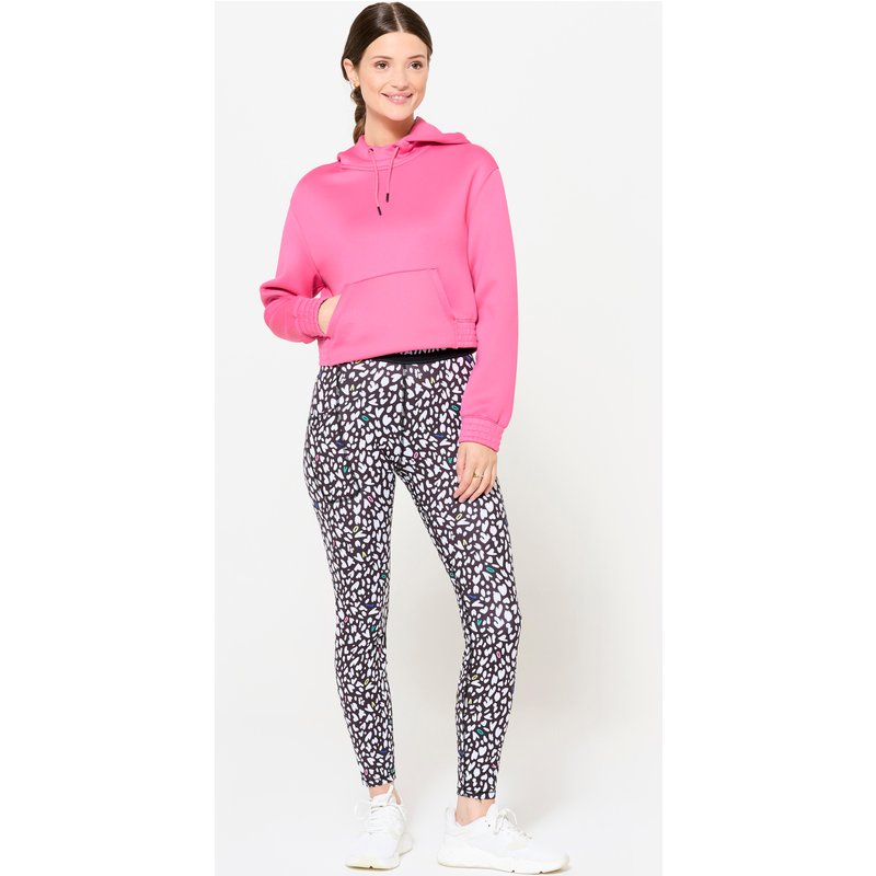 Hoodie Damen Crop Top - rosa