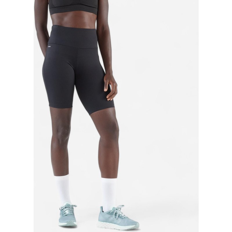 Lauftights Radlerhose Damen - Run 500 Comfort schwarz