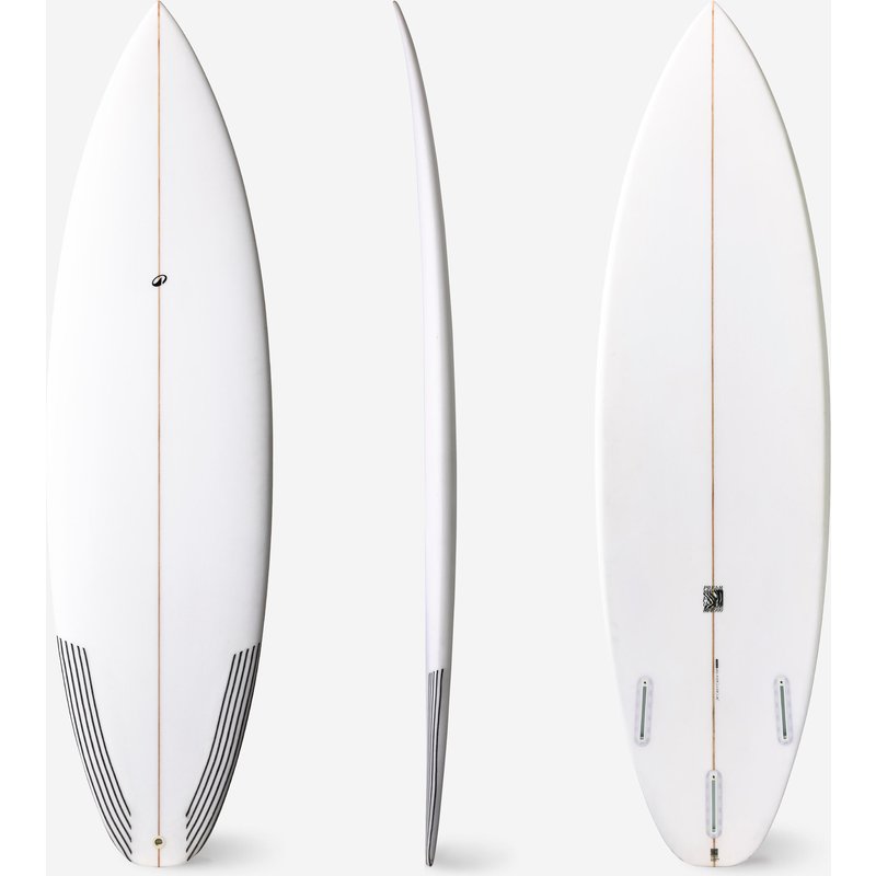Shortboard mit Futures Box ohne Finnen Leistung weiß