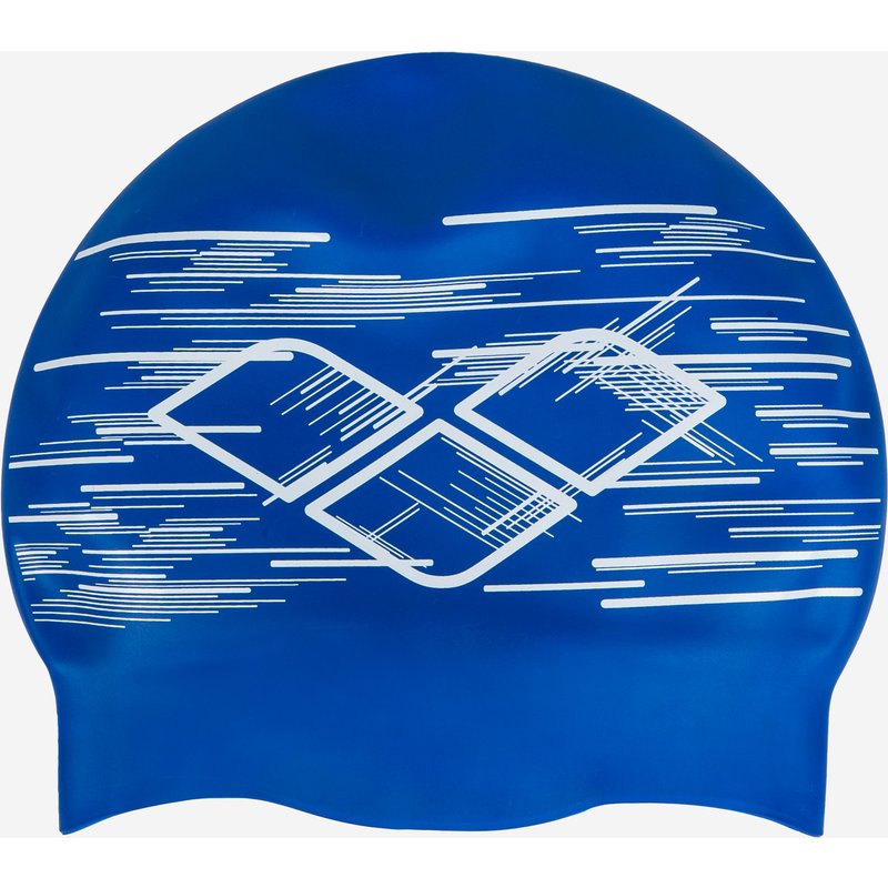 Badekappe Silikon wendbar Arena - blau/weiß