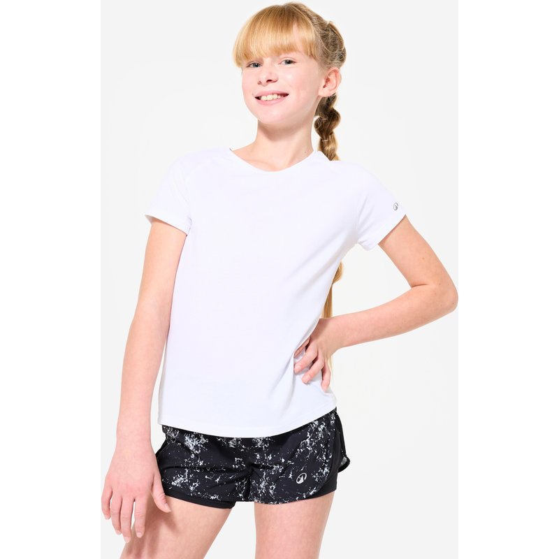 T-Shirt Kinder Mädchen atmungsaktiv - weiß