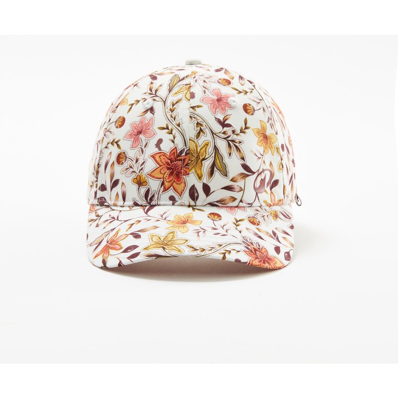 Schirmmütze Tennis-Cap TC 500 Gr. 56 beige mit Blumen