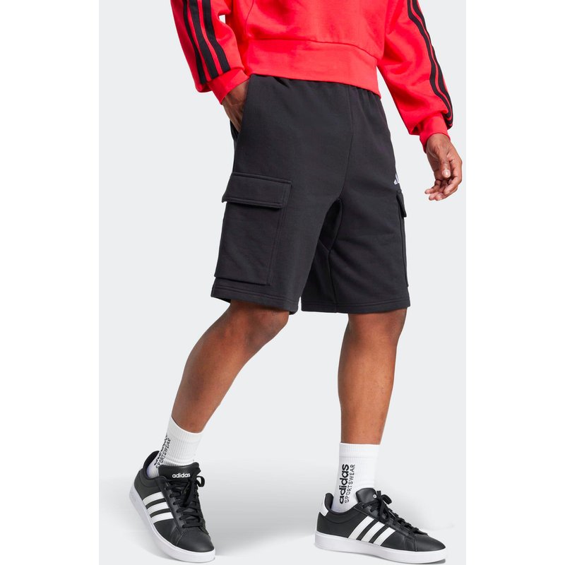 ADIDAS Shorts Herren Baumwolle - schwarz