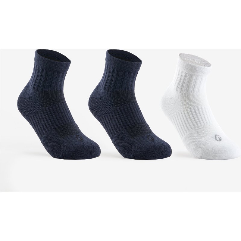 Kinder Tennissocken Mid 3er Pack - RS500 weiß/marineblau