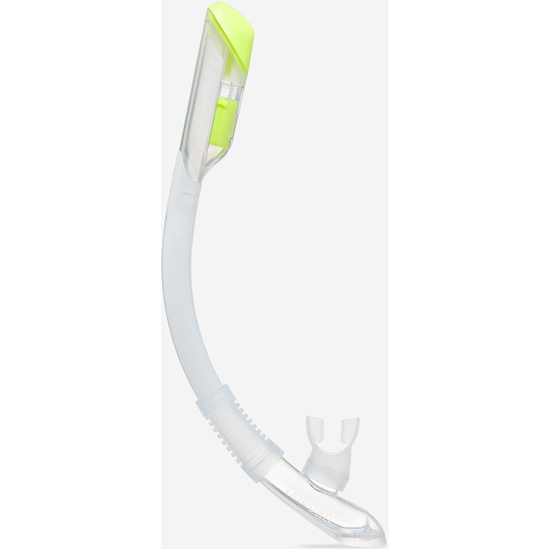 Schnorchel Kinder mit Drytop-Ventil transparent/gelb