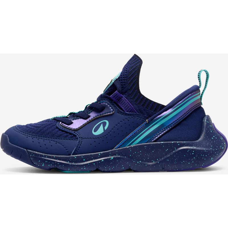 Fitnessschuhe Sneaker Kinder Schnürung einfach anzuziehen - Playful Easy blau