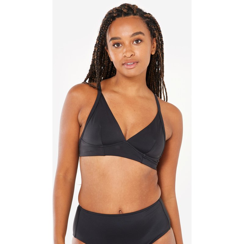 Bikini-Oberteil Damen Bustier Rücken doppelt verstellbar Bea schwarz