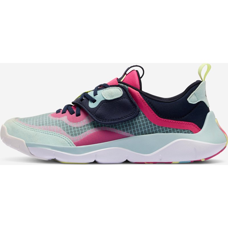 Sportschuhe Kinder leichtes Anziehen - Playful City blau/rosa