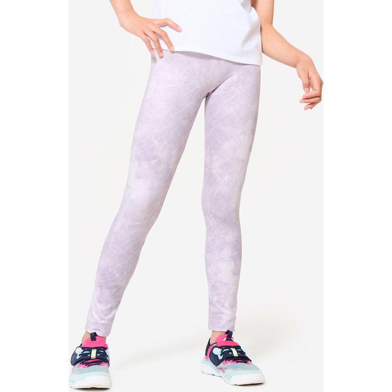 Leggings Mädchen atmungsaktiv - lila bedruckt