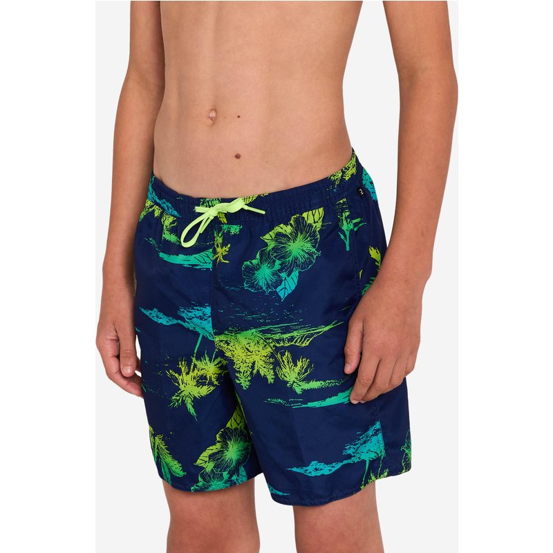 Boardshorts Surfen Jungen mit Taschen 100 Stories dunkelblau