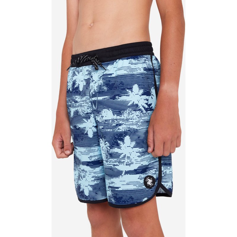 Boardshorts Surfen Jungen 500 View blau