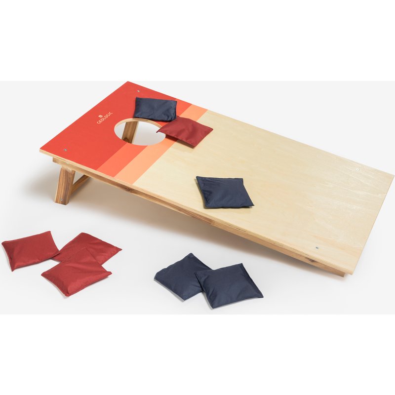 Cornhole Spielset Kompakt - 1 Brett mit 8 Säckchen