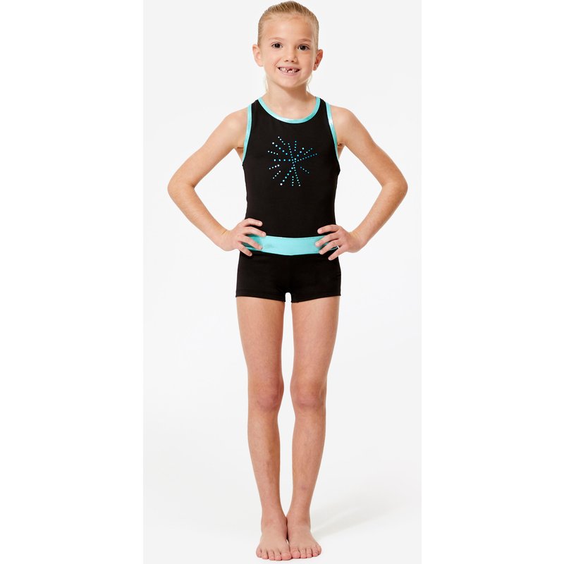 Kombishorts Kunstturnen Mädchen blau
