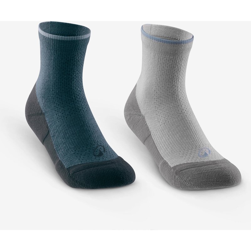 Wandersocken Kinder Gr. 23–38 halbhoch - Hike 100 2 Paar grau