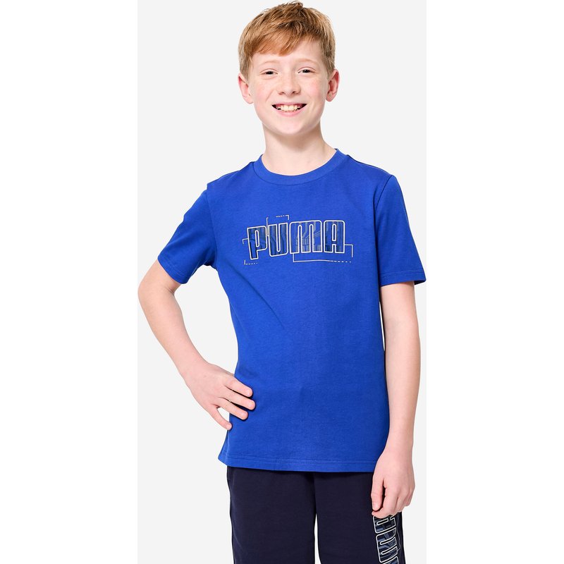 T-Shirt Kinder Baumwolle - Print blau