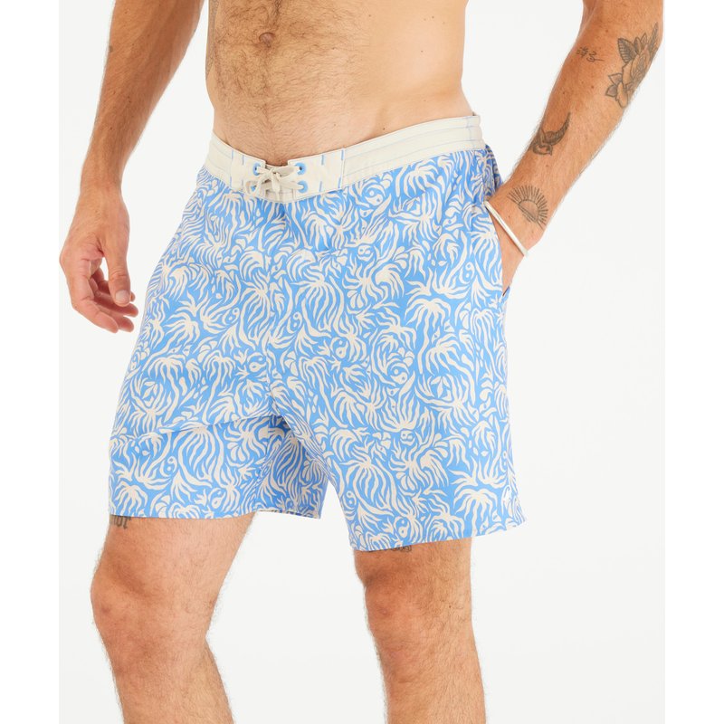 Boardshorts Herren 100 Flora halblang 18"