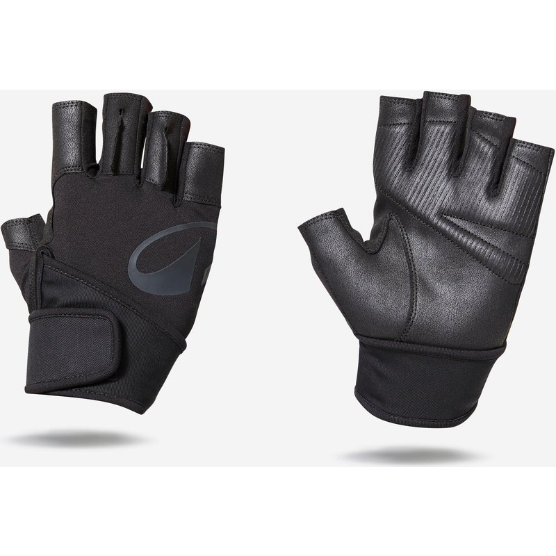 Handschuhe Krafttraining Grip stützend - schwarz