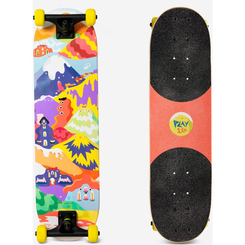 Skateboard Kinder 3–7 Jahre - Play 120 Happy Mountains