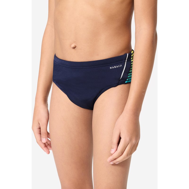Badehose Slip Jungen - 900 Yoke blau/gelb