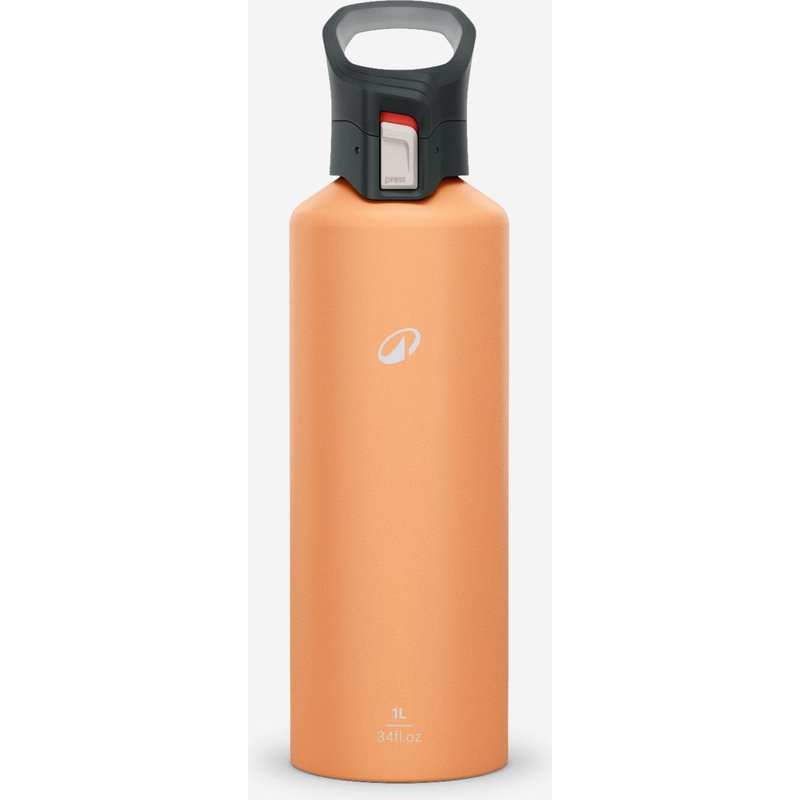 Trinkflasche Schnellverschluss 100 % recyceltes Aluminium - 1 l orange