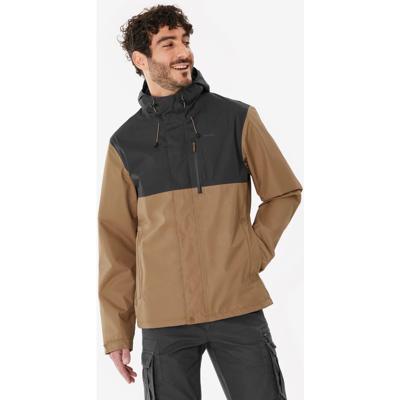 Regenjacke Herren wasserdicht Wandern - NH500 grau