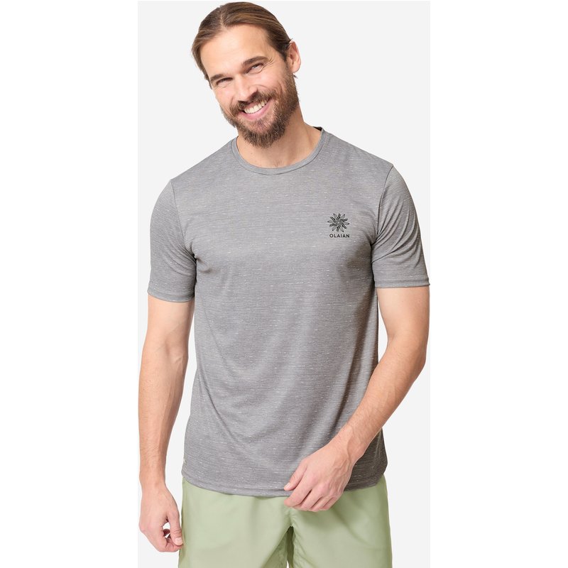 UV-Shirt Herren UV-Schutz 50+ Print grau