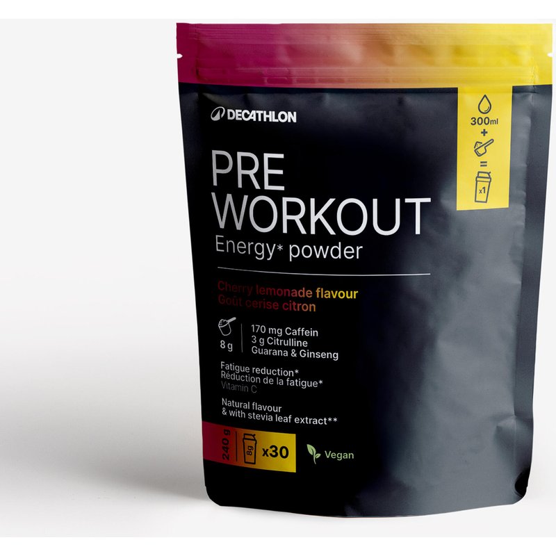 Pre-Workout Energy Getränkepulver Kirsche Zitrone 240 g