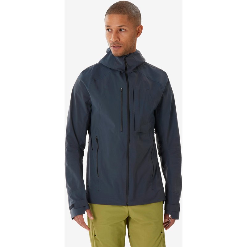 Regenjacke Herren wasserdicht leicht Wandern - MH900 grau