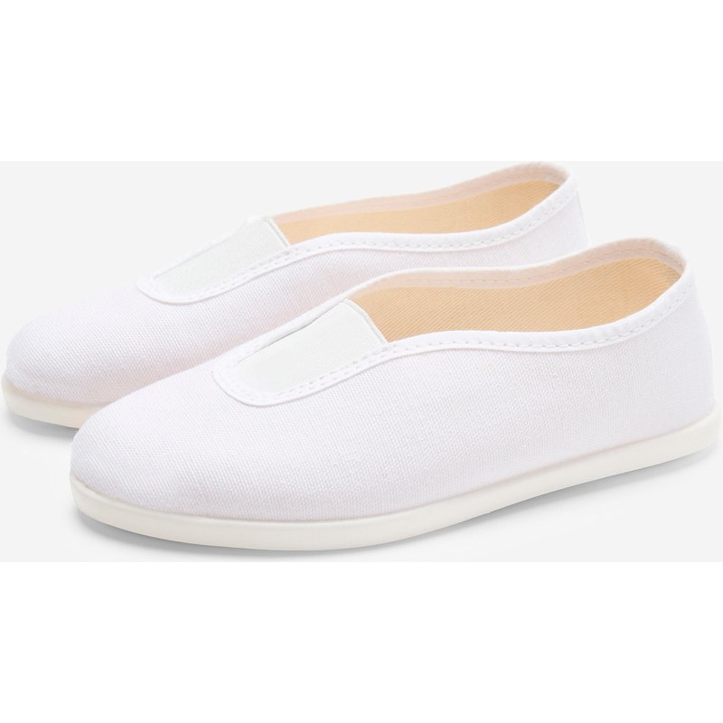Gymnastikschuhe Kinder Stoff - weiß