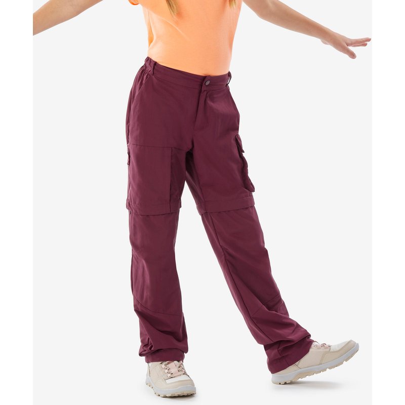 Zip-Off-Hose Kinder Gr. 122–170 Wandern - MH500 bordeaux