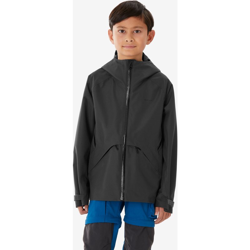 Wanderjacke Kinder wasserdicht leicht Gr. 122–170 - MH900 schwarz